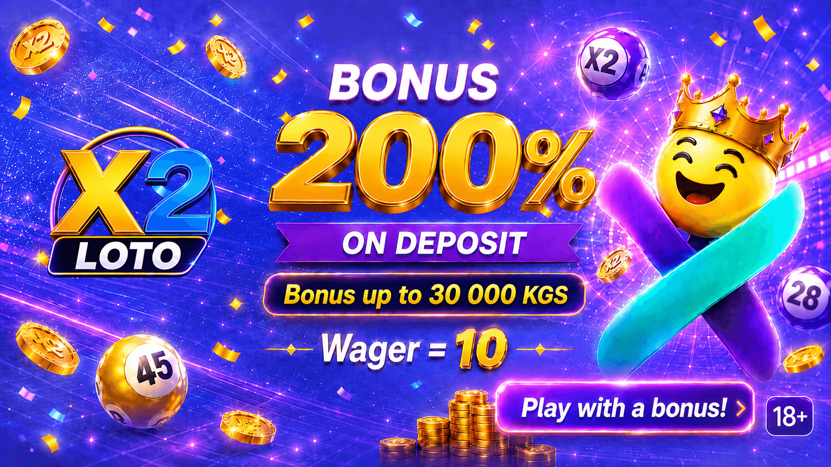 X2 LOTO is hosting a "Summer Black Friday": a 200% deposit bonus