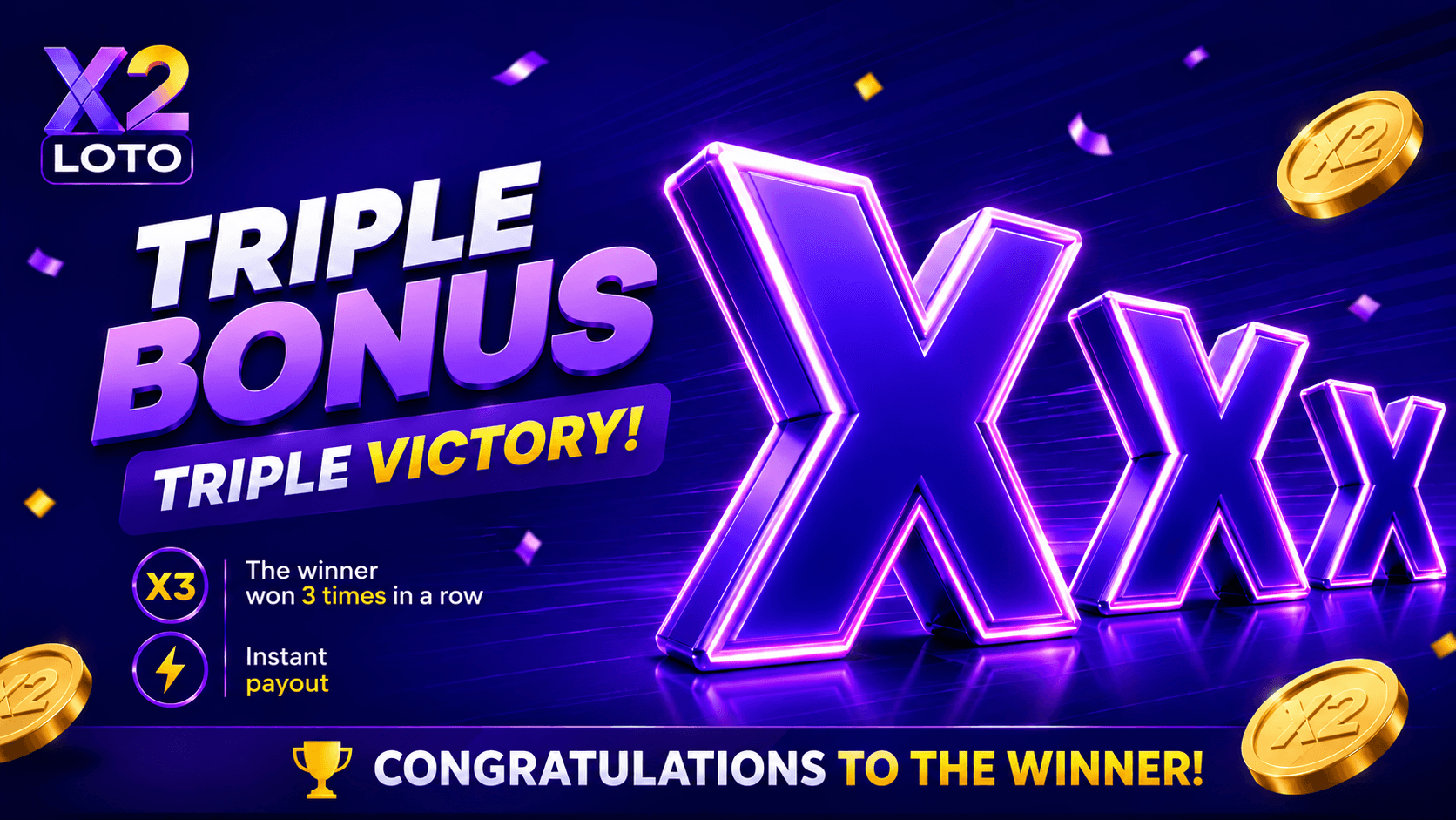 The player fulfilled all promotion requirements, won three times, and received an instant payout to their gaming account