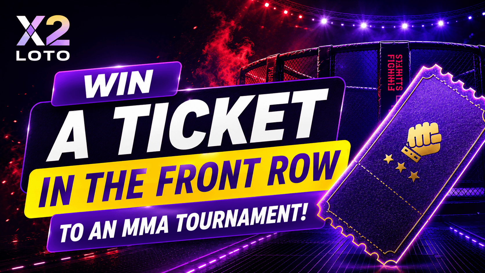 X2 LOTO is giving away a floor-seat ticket to БЕТСИТИ Fight Nights 141 in Bishkek. Complete the requirements on Instagram for your chance to experience big-time MMA live!